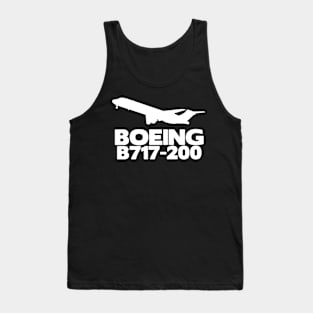 Boeing B717-200 Silhouette Print (White) Tank Top